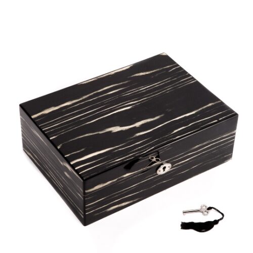 Lacquered "Ebony" Wood Jewelry Box