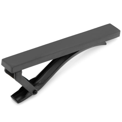 Black Stainless Steel Tie Clip
