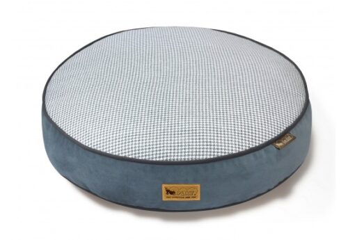 Round Bed - Houndstooth - Blue/White