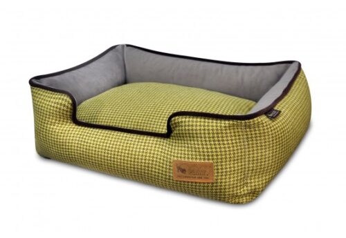 Lounge Bed - Houndstooth - Yellow/Brown
