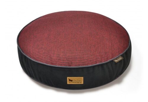 Round Bed - Houndstooth - Red/Black