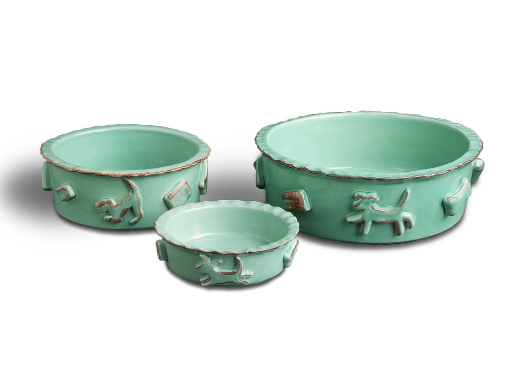 Dog Food/Water Bowl - Green