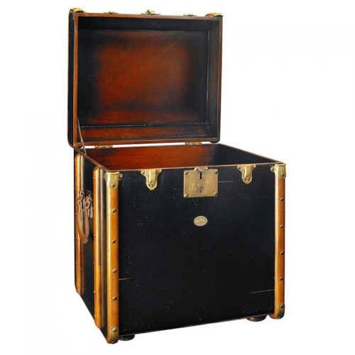 Stateroom Trunk End Table, Black