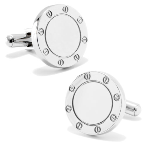 Stainless Steel Engravable Bolted Cufflinks