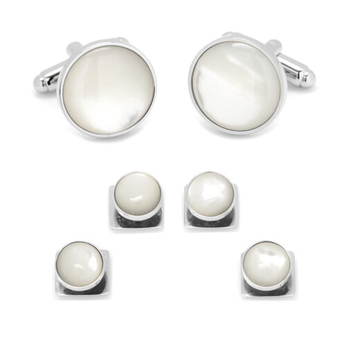 Silver and Mother of Pearl Stud Set