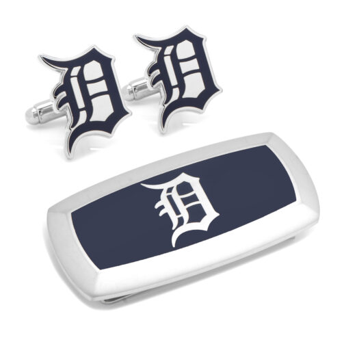 Detroit Tigers Cufflinks and Cushion Money Clip Gift Set