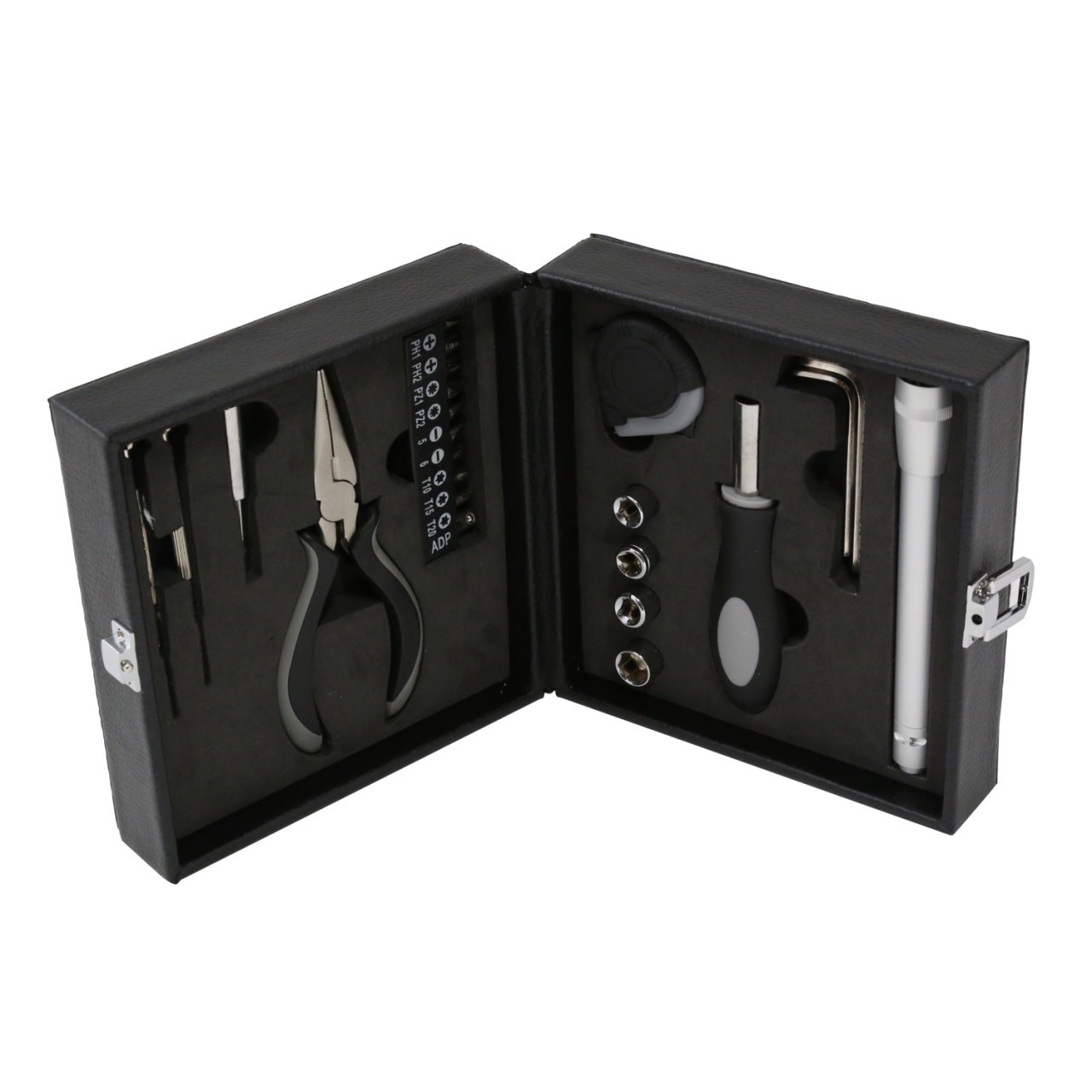 25 Piece Tool Set in Black Leatherette Case