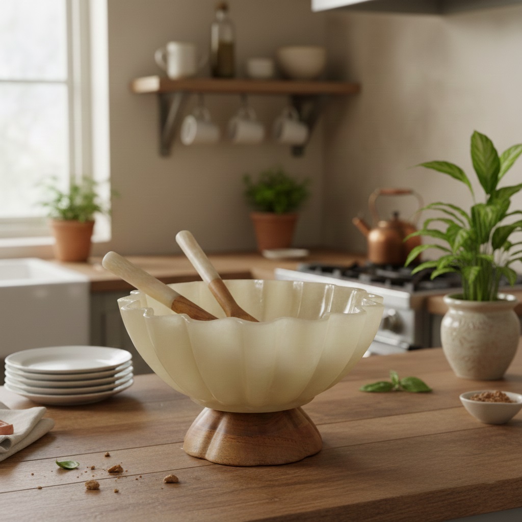 Sophia Salad Bowl and Tossers - Image 3