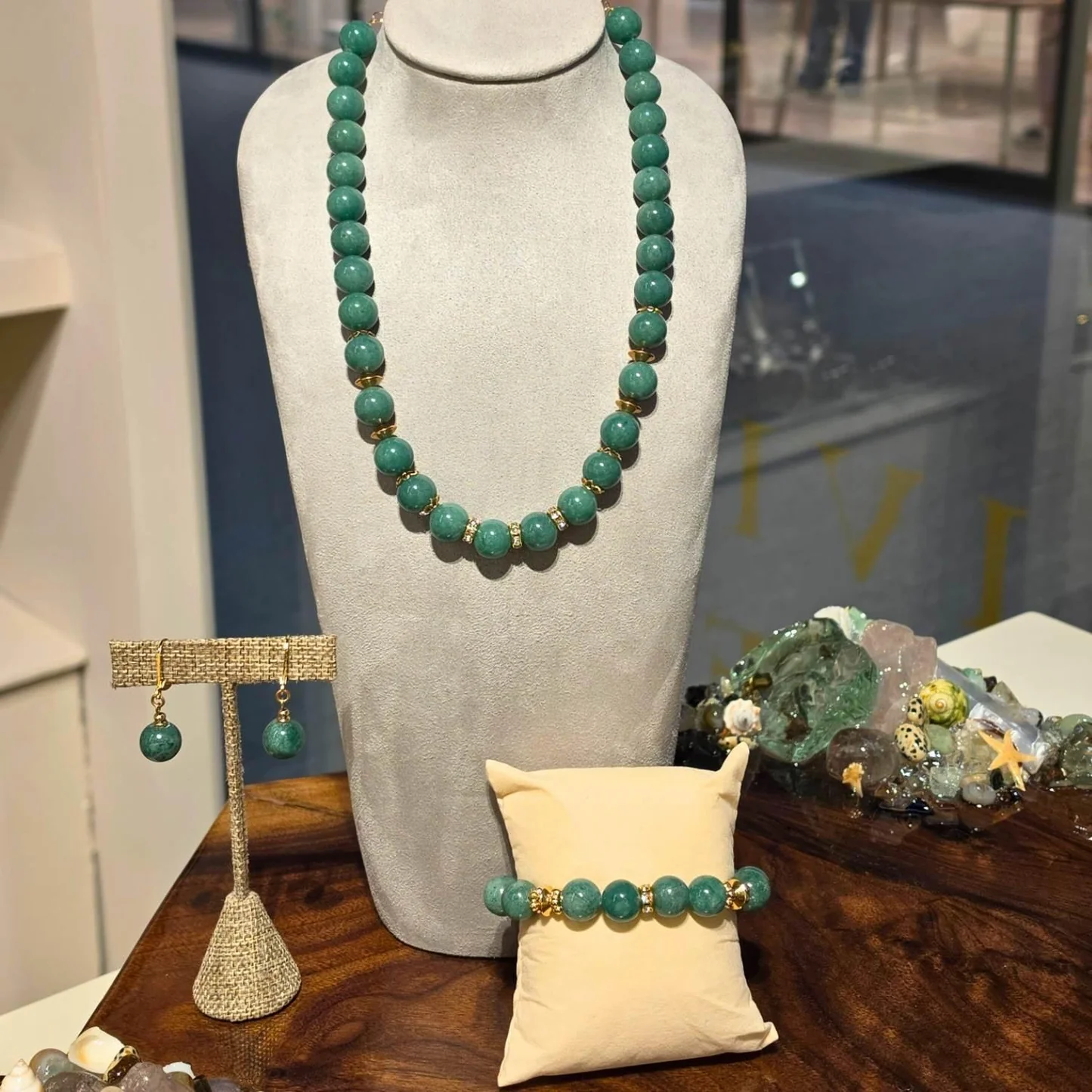 Green Aventurine Drop Earrings - Image 4