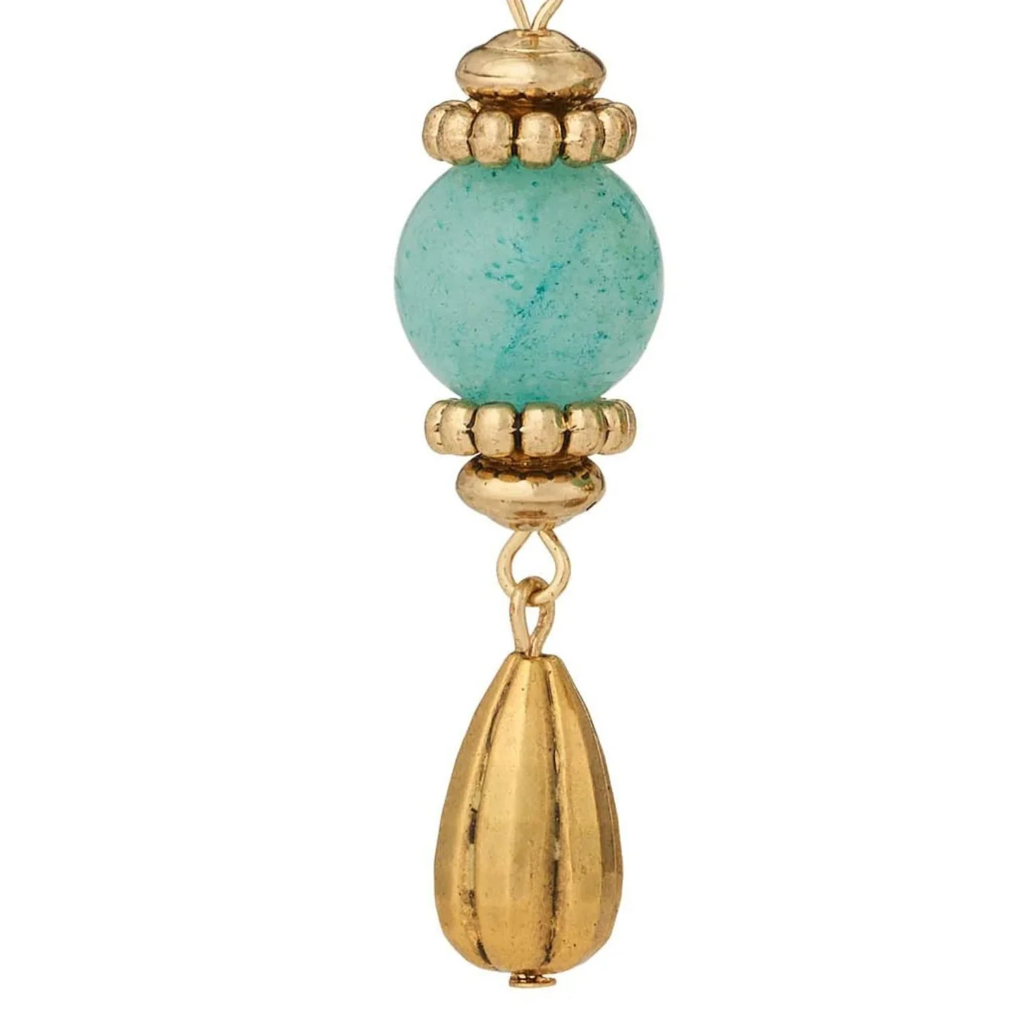 Gold Teardrop Earrings - Image 2
