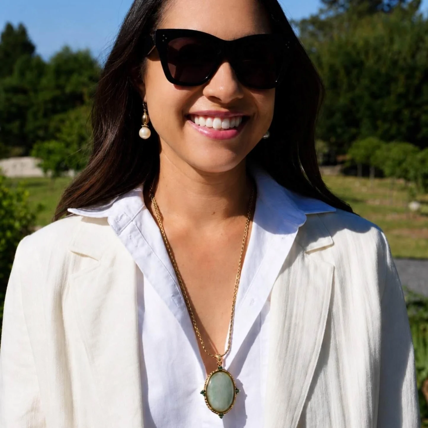 Oval Aventurine Pendant Necklace - Image 5