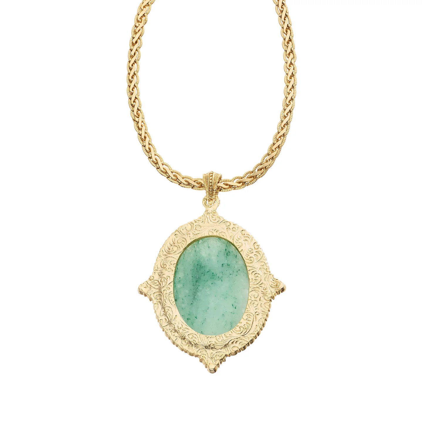 Oval Aventurine Pendant Necklace - Image 4