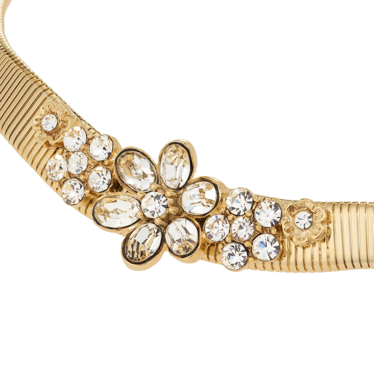 Crystal Flower Collar Necklace