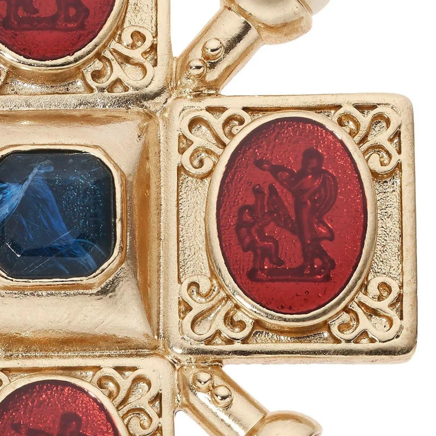 Byzantine Revival Cross Brooch - Image 3