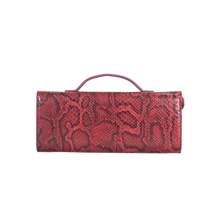 Cindy Luxe Red Faux Snakeskin - Image 3