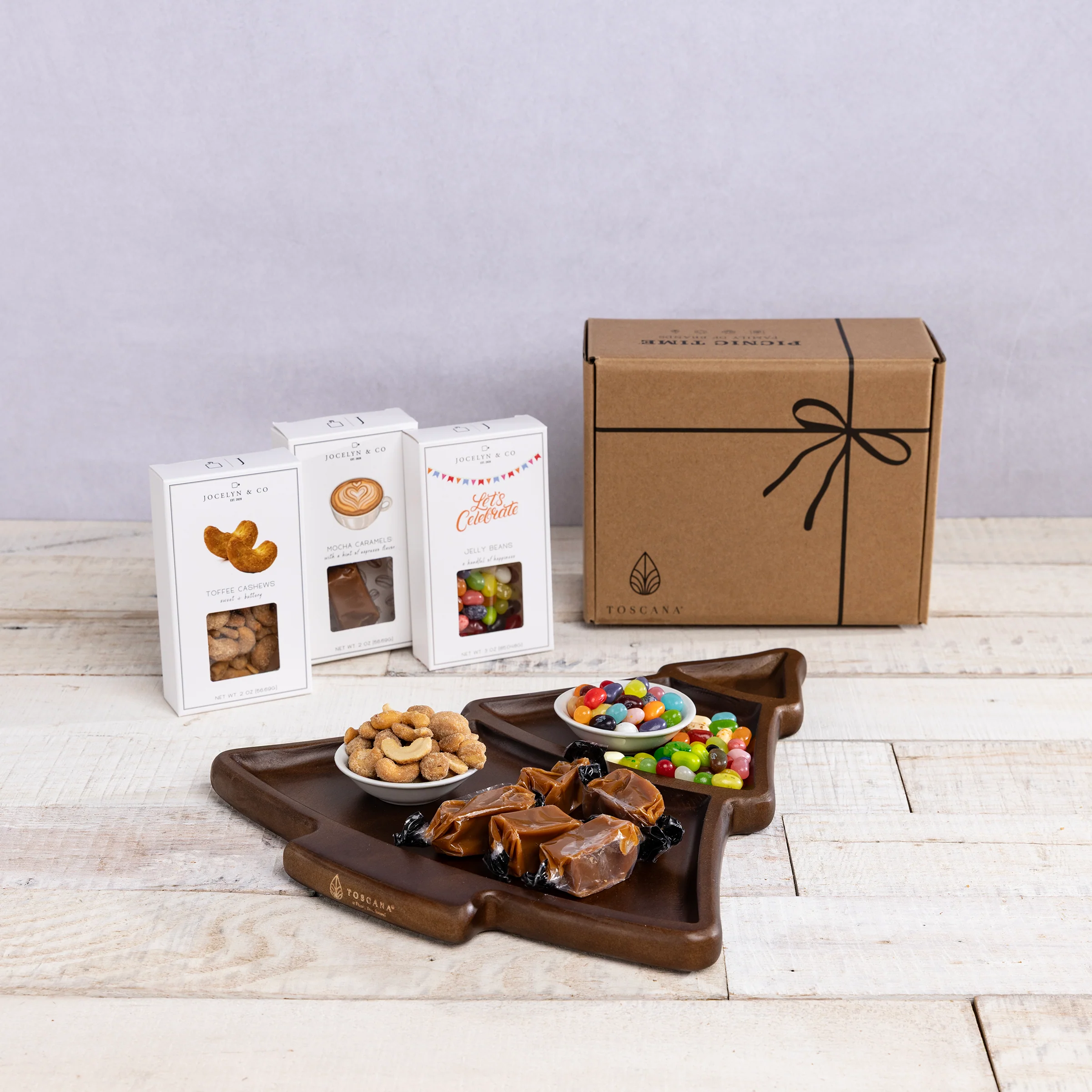 Christmas Tree Serving Tray with Gourmet Gift Pack - Image 3