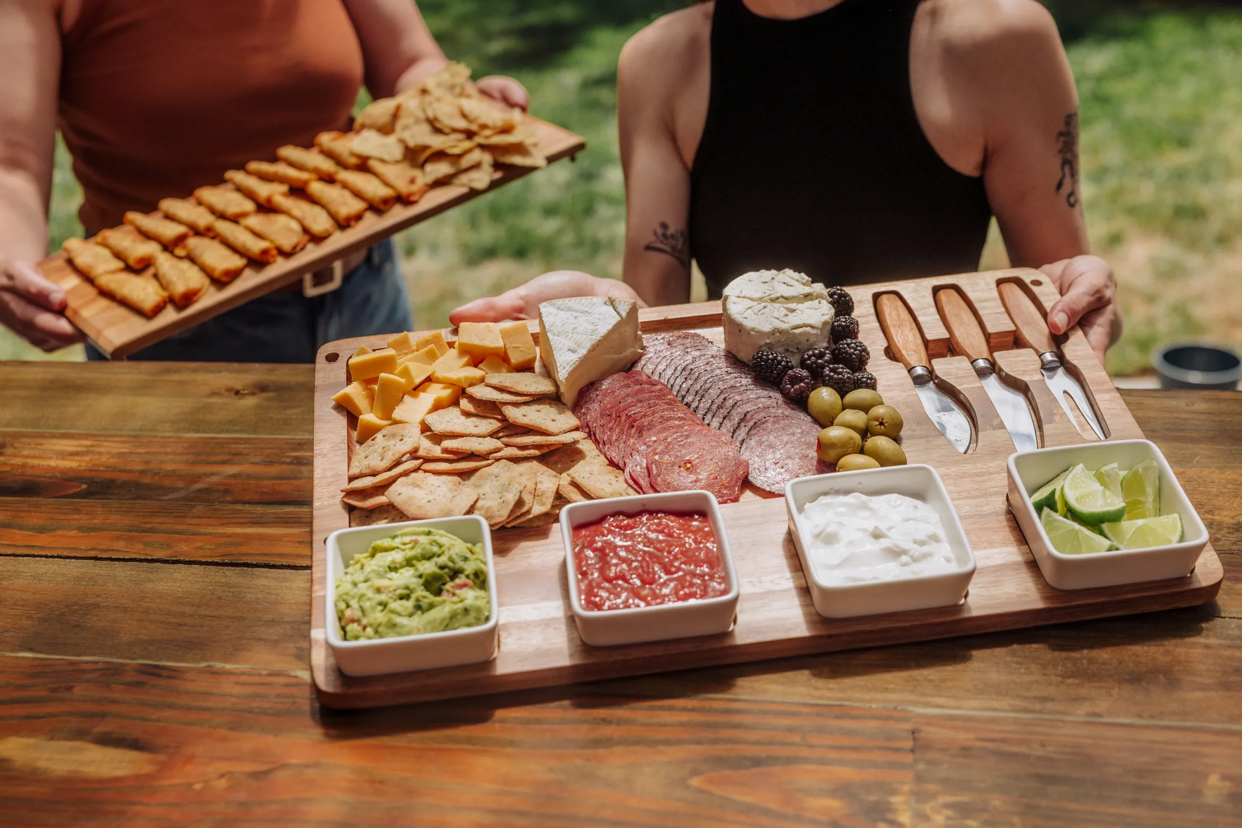 Picada Tapas and Cheese Board Set with Dip Bowls - Image 10