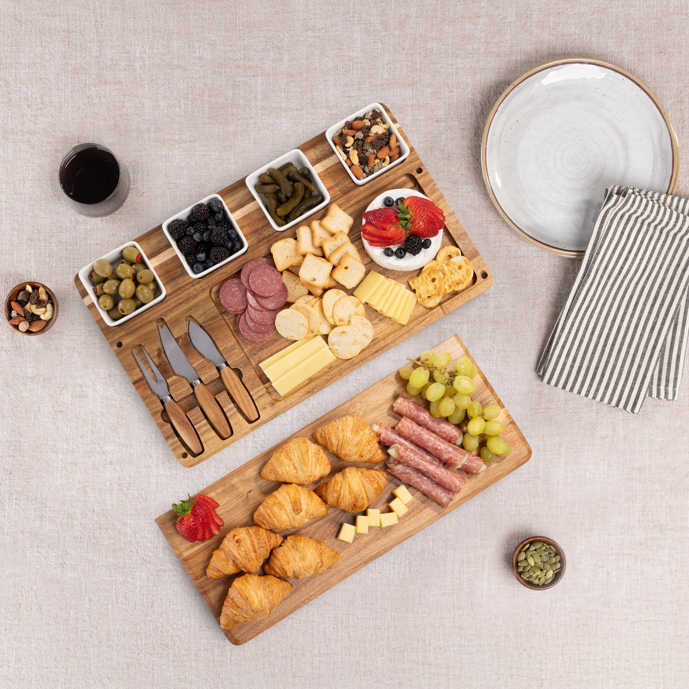 Picada Tapas and Cheese Board Set with Dip Bowls - Image 15